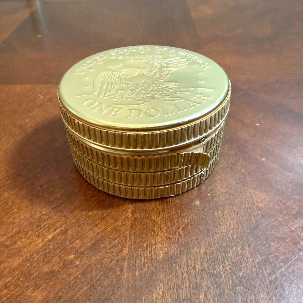 Vintage M.Z. Berger Pocket Watch w/ Chain & Coin Box Kennedy‎ Half Dollar Read